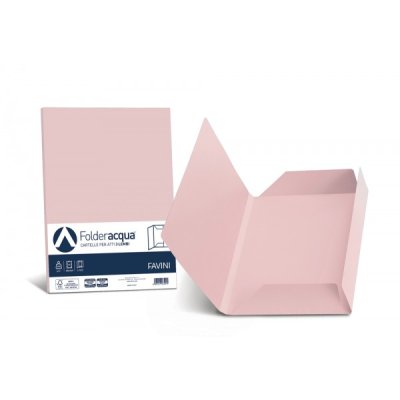 FAVINI cartellina in cartoncino a 3 lembi 24,5x34,5cm - 200g - Rosa