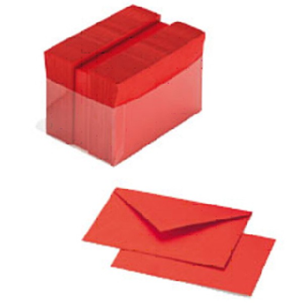 Buste e biglietti colore rosso grammatura 200gr + 90gr