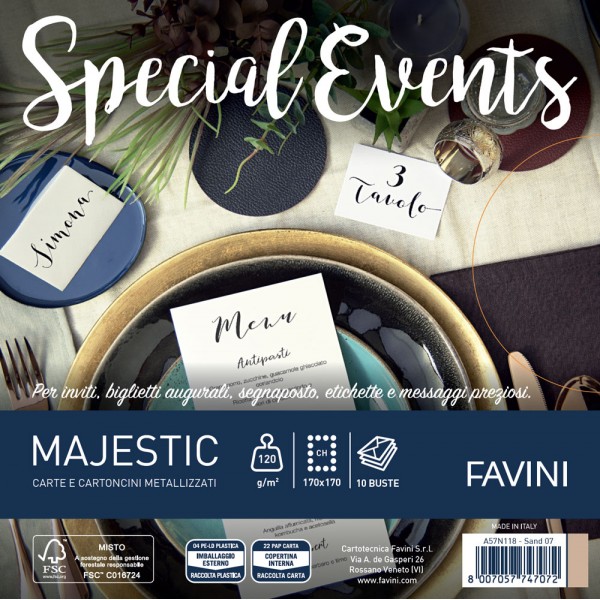 Special events - buste ch colore sabbia grammatura 120gr