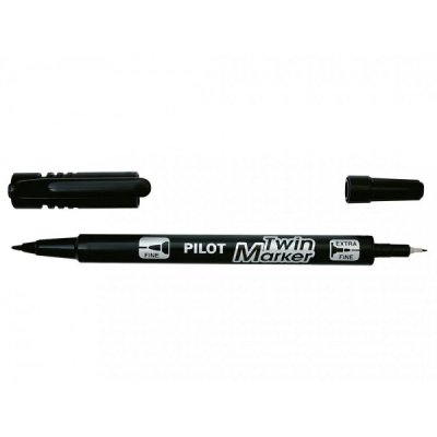 Twin begreen - marcatore permanente colore nero tipo punta duo