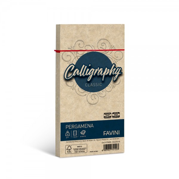Calligraphy - buste pergamena c4 colore nocciola grammatura 90gr