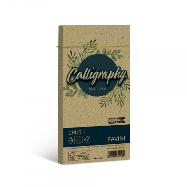 Calligraphy crush - buste nature c4 colore oliva grammatura 120gr