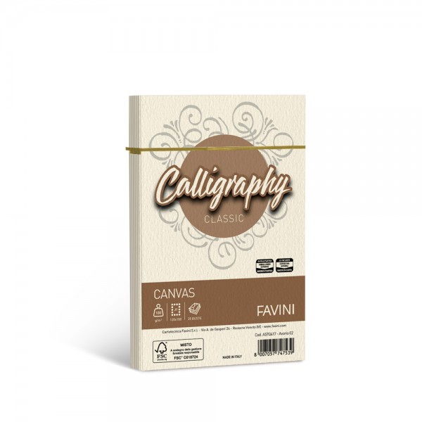 Calligraphy - buste canvas j7 colore avorio grammatura 100gr