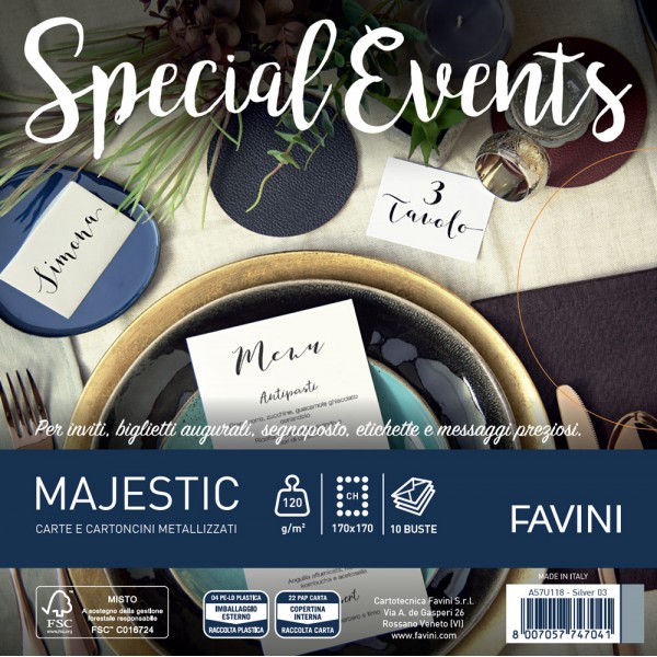 Special events - buste ch colore argento grammatura 120gr