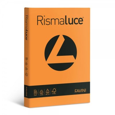 Rismaluce - carta a4 colore arancione grammatura 140gr