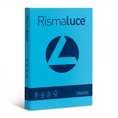 Rismaluce - carta a4 colore azzurro grammatura 140gr