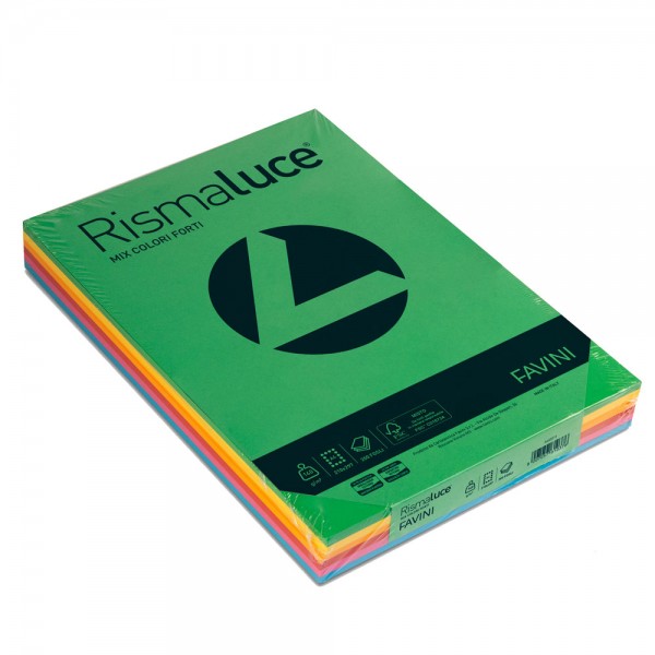 Rismaluce - carta a3 colore assortiti grammatura 140gr