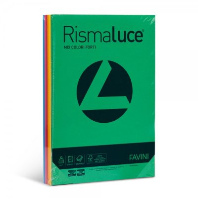 Rismaluce - carta a4 colore assortiti grammatura 140gr