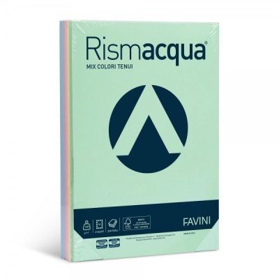 Rismacqua - carta a4 colore assortiti grammatura 140gr