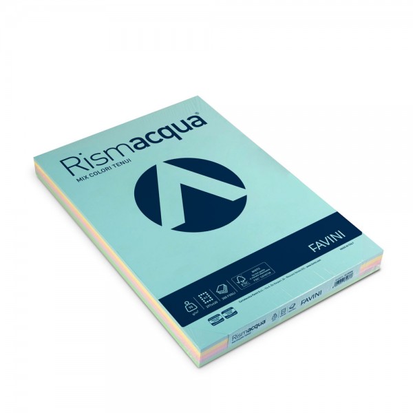 Rismacqua - carta a3 colore assortiti grammatura 90gr