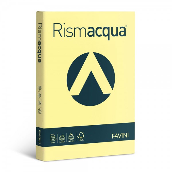 Rismacqua - carta a4 colore giallo chiaro grammatura 200gr