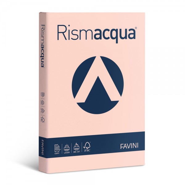 Rismacqua - carta a4 colore salmone grammatura 200gr
