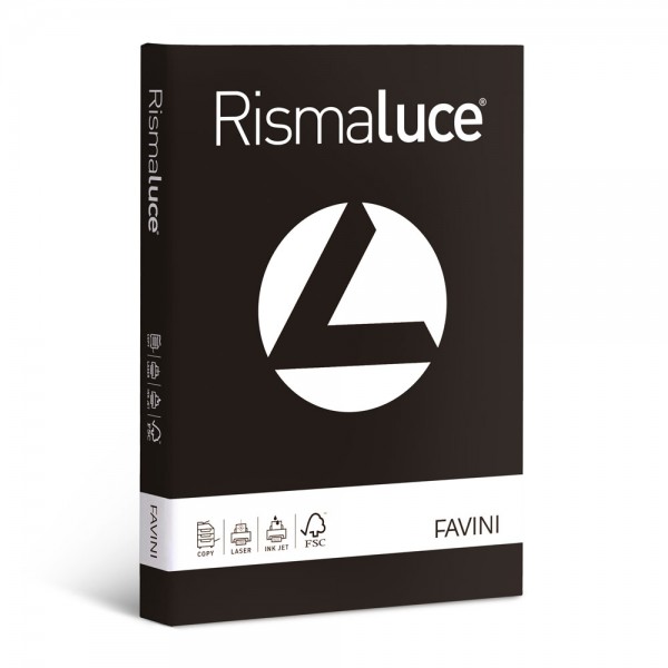 Rismaluce - carta a4 colore nero grammatura 200gr