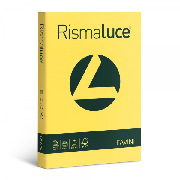 Rismaluce - carta a4 colore giallo sole grammatura 200gr
