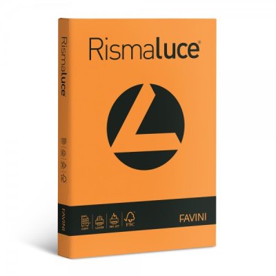 Rismaluce - carta a3 colore arancione grammatura 200gr