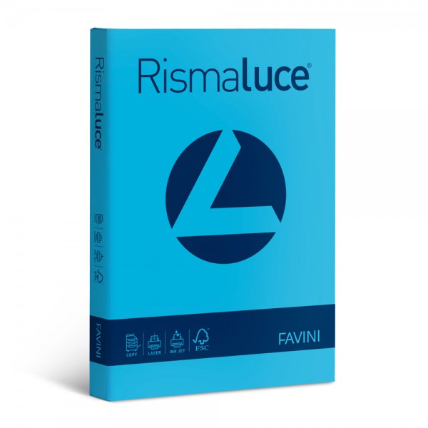 Rismaluce - carta a4 colore azzurro grammatura 200gr