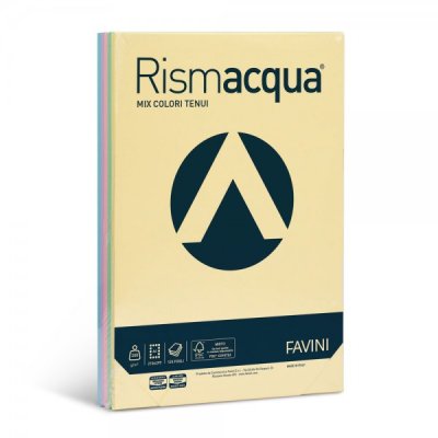 Rismacqua - carta a4 colore assortiti grammatura 200gr