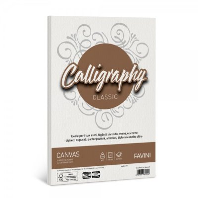 Calligraphy - carta canvas a4 colore bianco grammatura 100gr