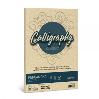 Calligraphy - carta pergamena a4 colore crema grammatura 190gr