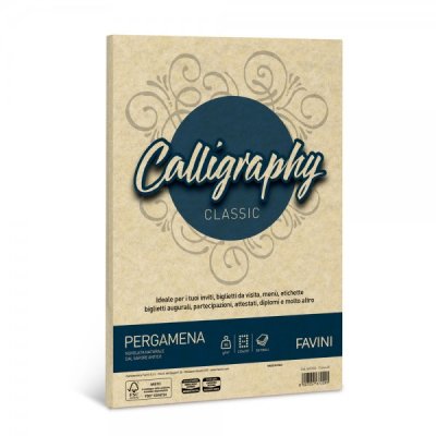 Calligraphy - carta pergamena a4 colore crema grammatura 90gr