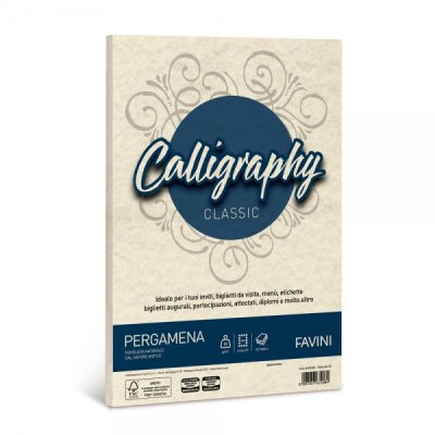 Calligraphy - carta pergamena a4 colore naturale grammatura 90gr
