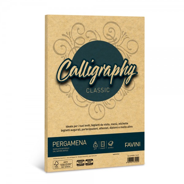 Calligraphy - carta pergamena a4 colore oro grammatura 90gr
