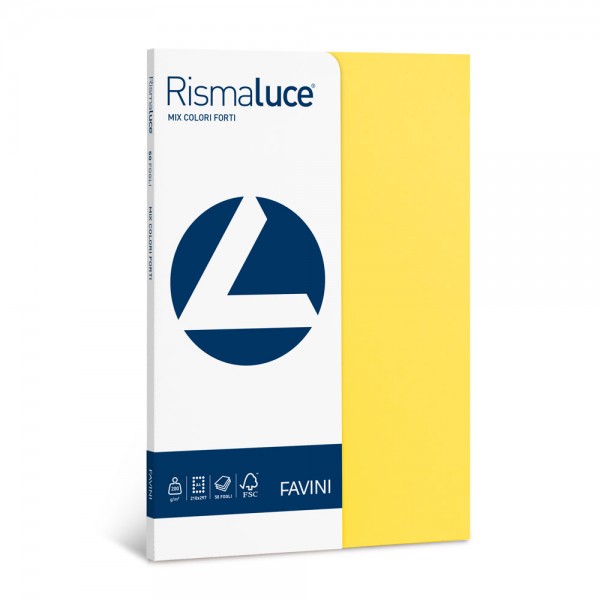 Rismaluce - carta a4 colore assortiti grammatura 200gr