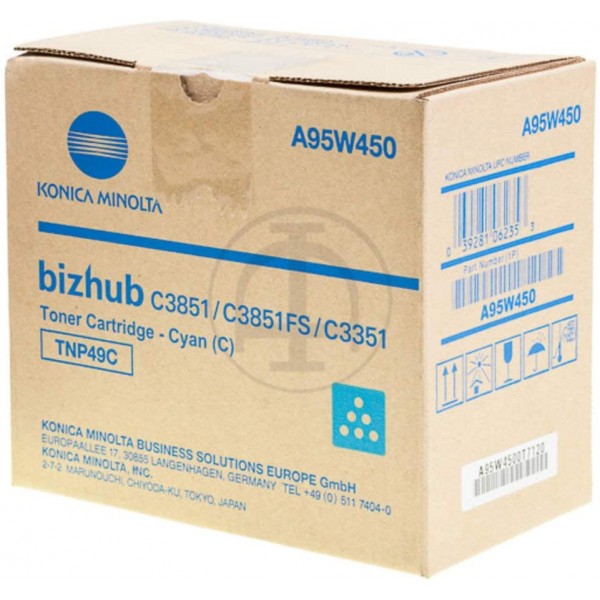 Minolta Toner Originale Ciano TNP49C A95W450