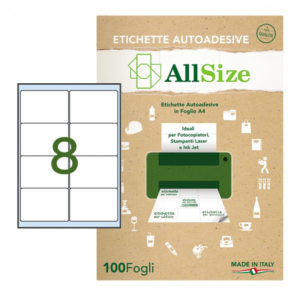 Etichette adesive in fogli a4