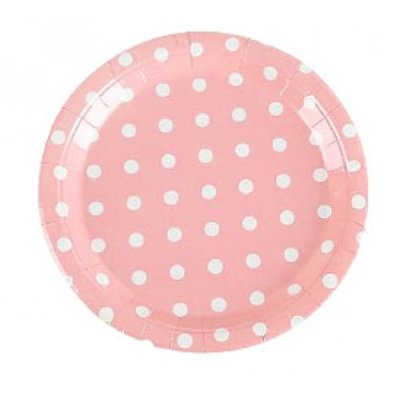 Piatti a pois colore rosa