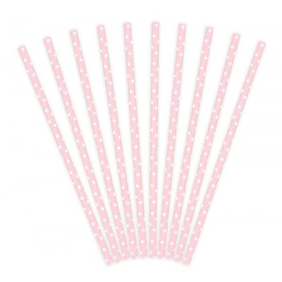 Cannucce a pois colore rosa