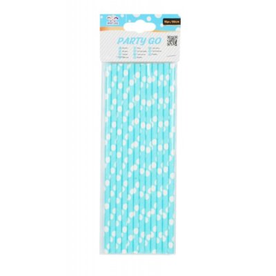 Cannucce a pois colore azzurro
