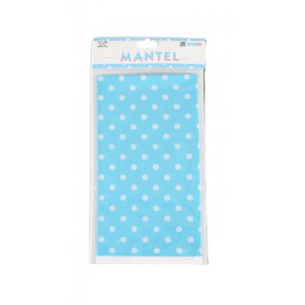 Tovaglia a pois colore azzurro