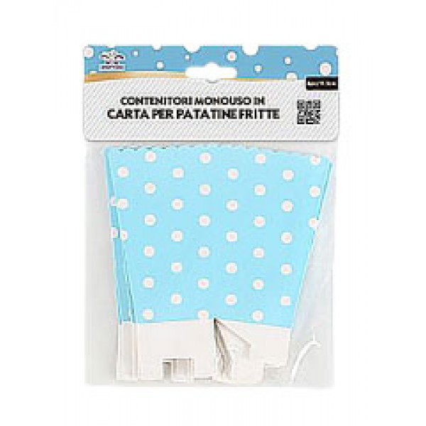 Contenitore a pois colore azzurro