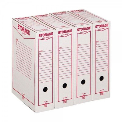 Storage - scatola archivio colore bianco, rosso