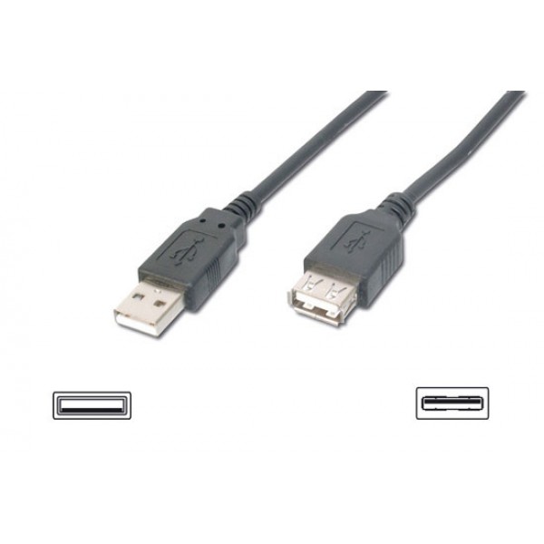 DIGITUS cavo prolunga USB 2.0 maschio/femmina da 1,8m