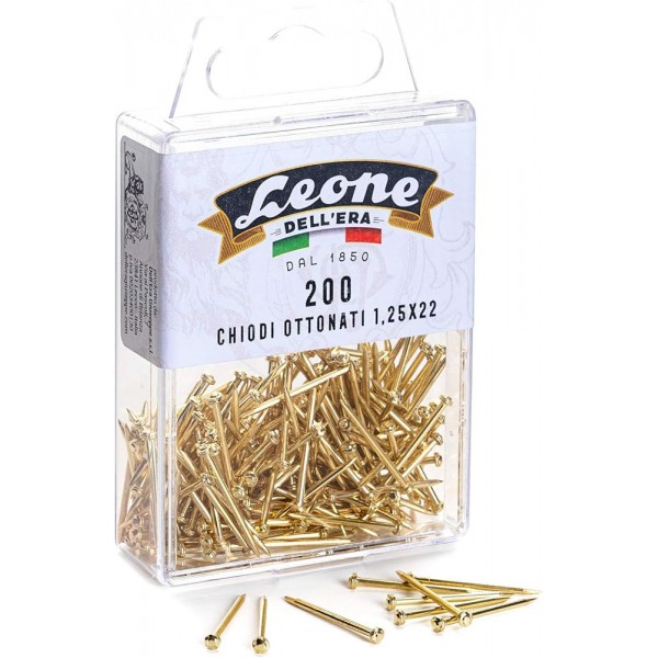 Leone chiodi ottonati 1.25x22 colore ottone