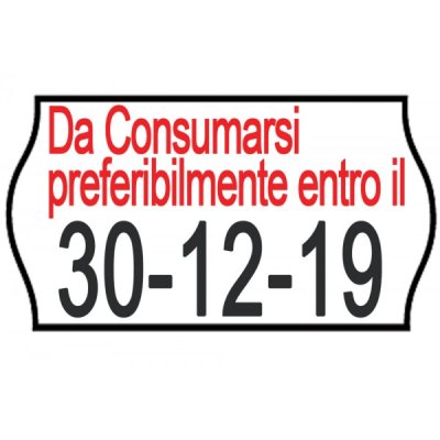 Etichette "da consumare pref entro il" colore bianco