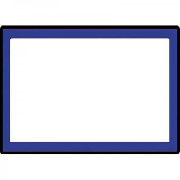 Etichette con bordo blu colore bianco