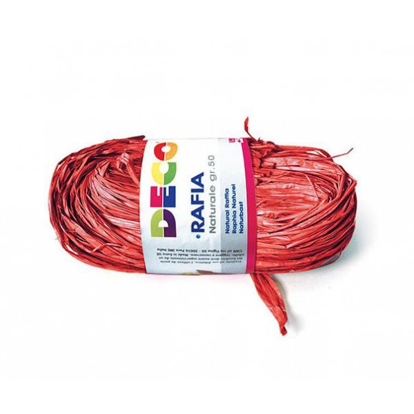 Rafia naturale colore cardinale