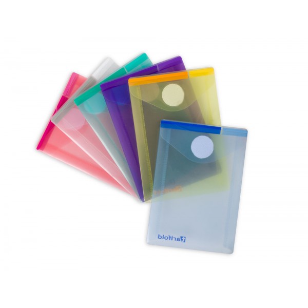 Busta con velcro t-collection a7 colore assortiti