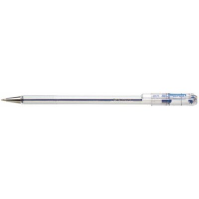Super B - Penna a sfera PENTEL con fusto trasparente - punta 0,7mm - Blu