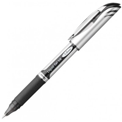 PENTEL Penna roller ricaricabile, non macchia - punta 1mm - Nero
