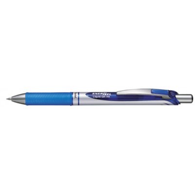 PENTEL Penna roller ricaricabile a scatto, non macchia - punta 0,7mm - Blu