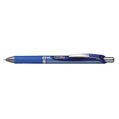 PENTEL Penna roller ricaricabile a scatto, non macchia - punta 0,5mm - Blu