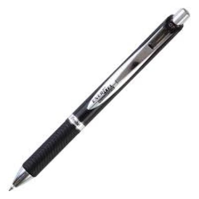Energel xm permanent - penna roller colore nero tipo punta conica