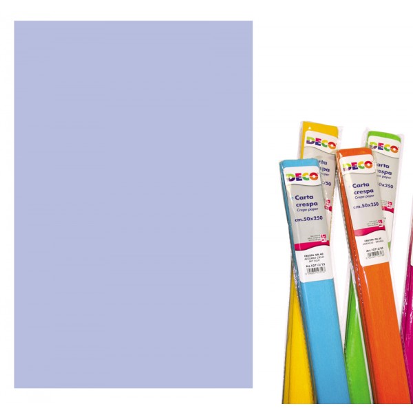 Carta crespa 250x50cm, rotolo colore azzurro cielo grammatura 40gr