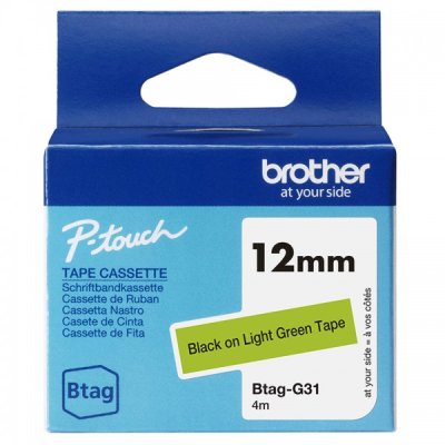 Brother btagg31 nastro nero/verde colore nero su verde