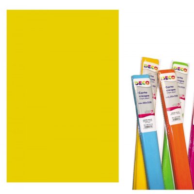 Carta crespa 250x50cm, rotolo colore oro grammatura 32gr
