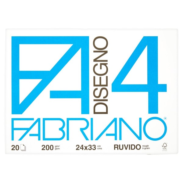 FABRIANO album da disegno F4 liscio squadrato 24x33cm